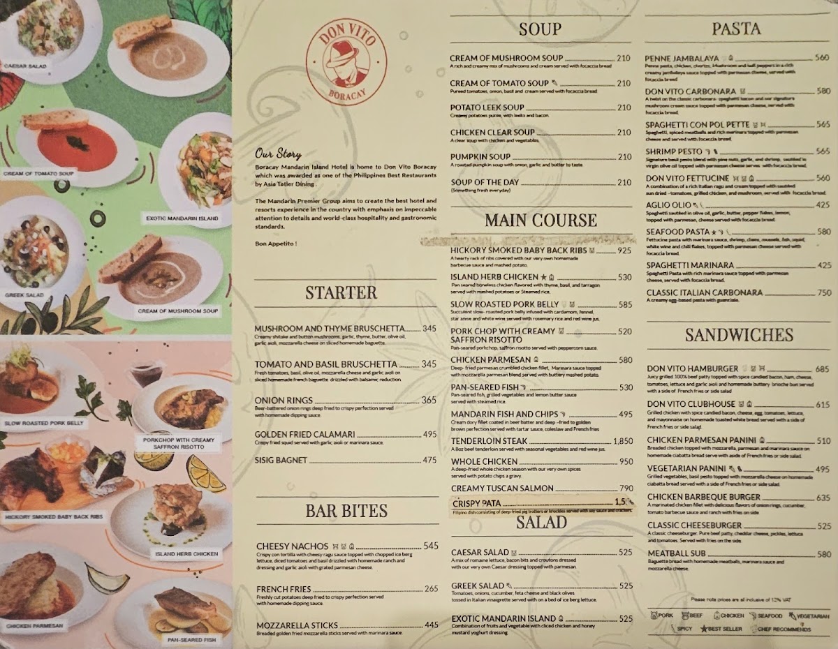 Menu Don Vito Boracay-3