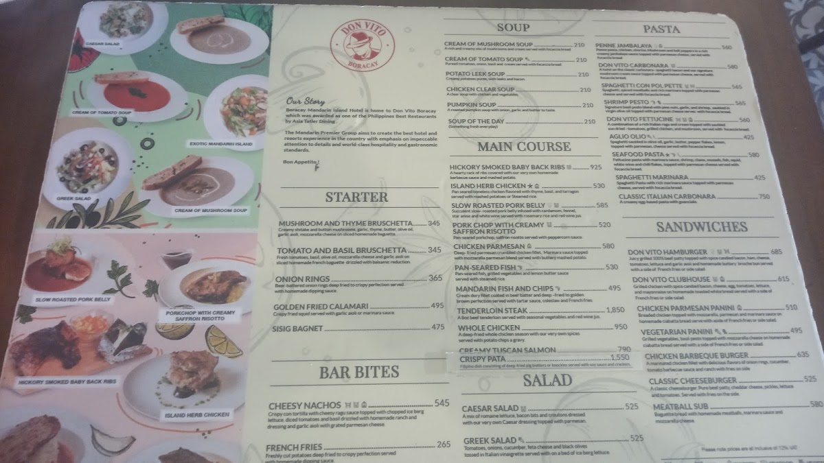 Menu Don Vito Boracay-5