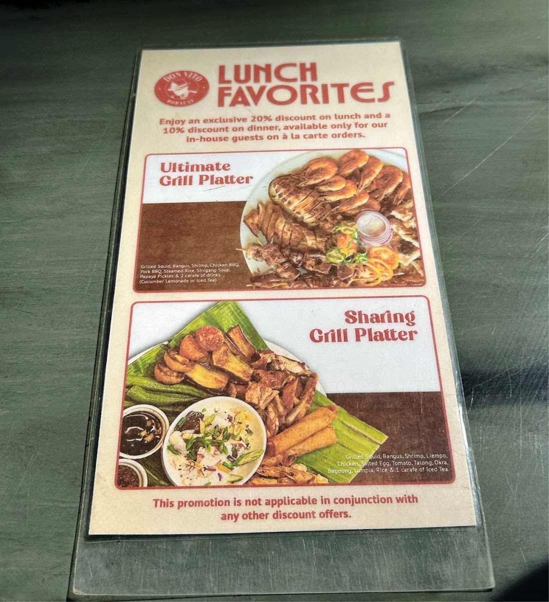 Menu Don Vito Boracay-6