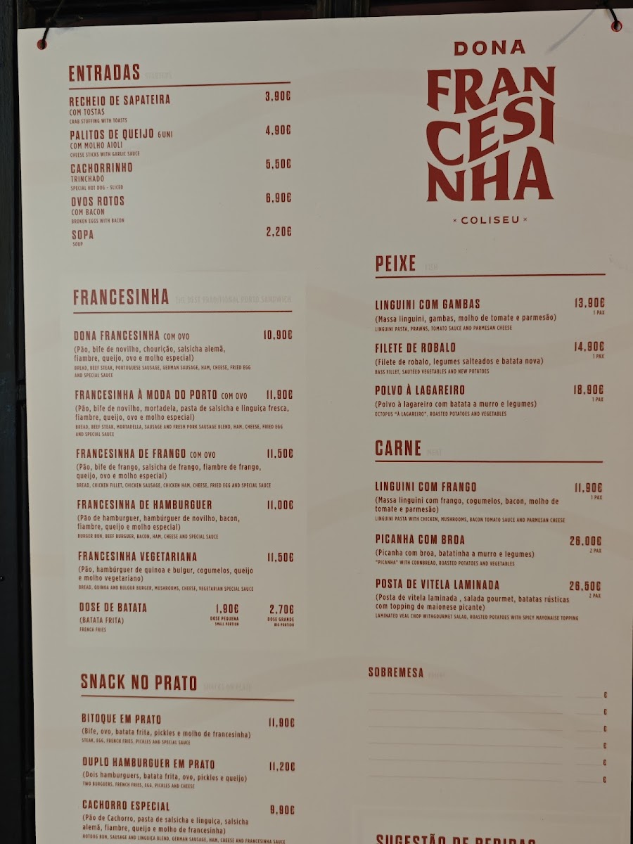 Menu Dona Francesinha Porto Coliseu-1