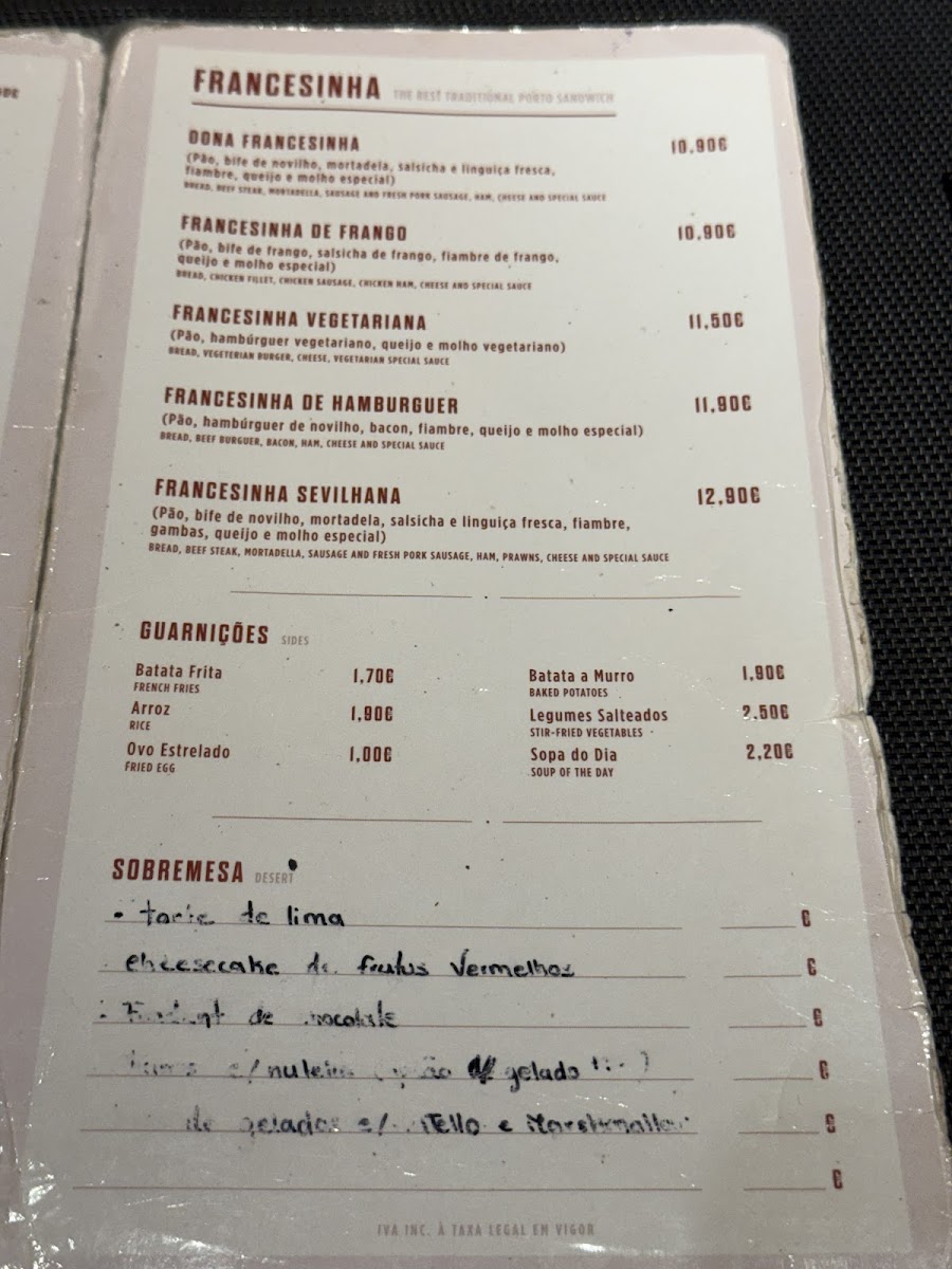 Menu Dona Francesinha Porto Coliseu-5