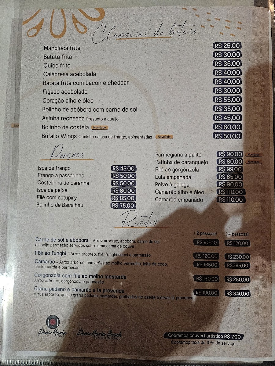 Menu Dona Maria Beach-1