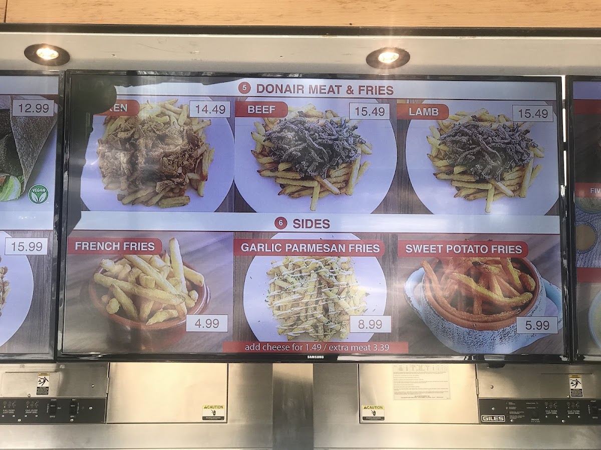 Menu Donair Dude Mediterranean Eatery Terminal Ave-5