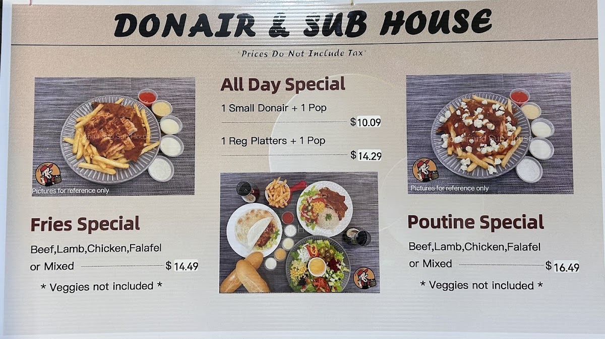 Menu Donair & Sub House - Burnaby-3