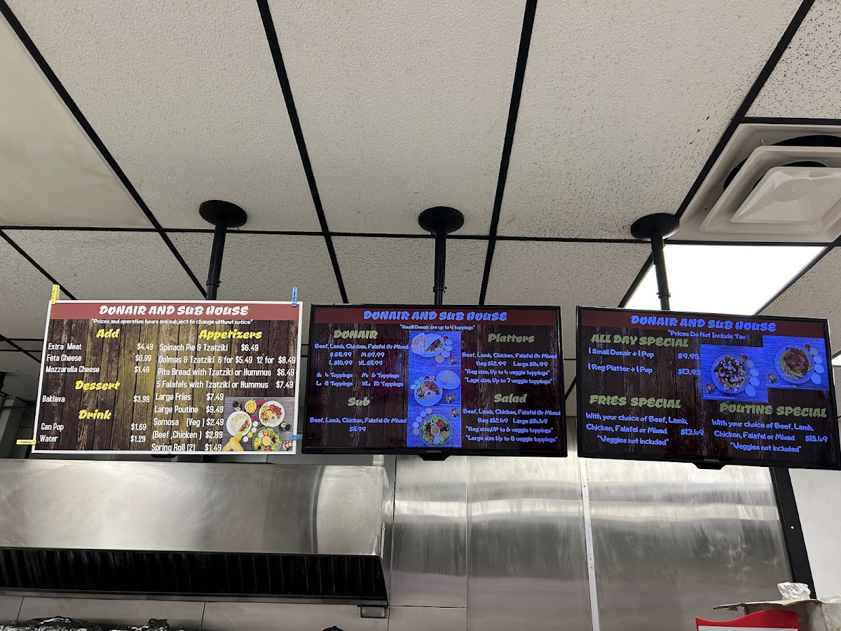 Menu Donair & Sub House - Burnaby-5