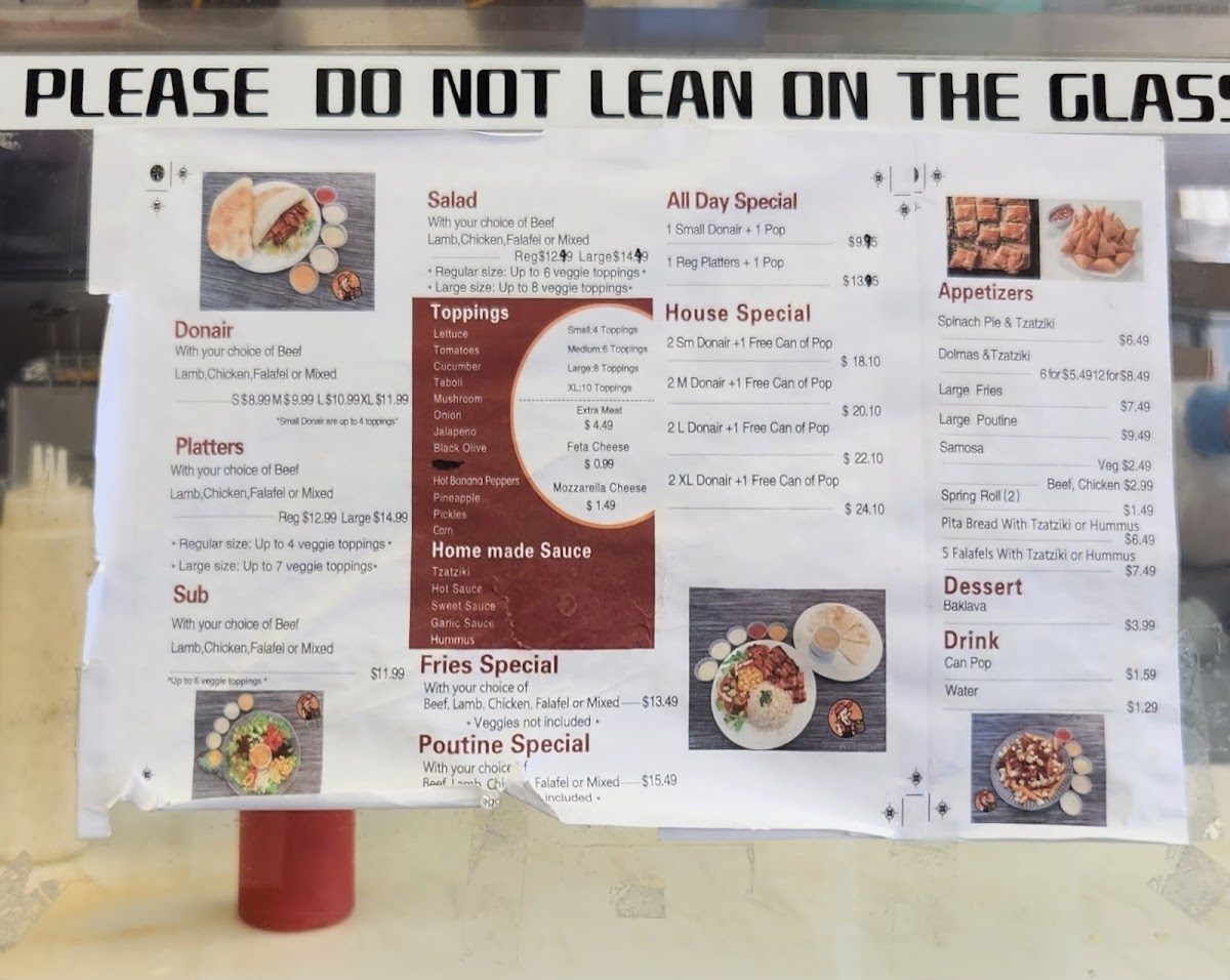 Menu Donair & Sub House - Burnaby-6