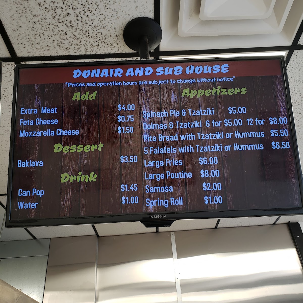 Menu Donair & Sub House - Burnaby-7