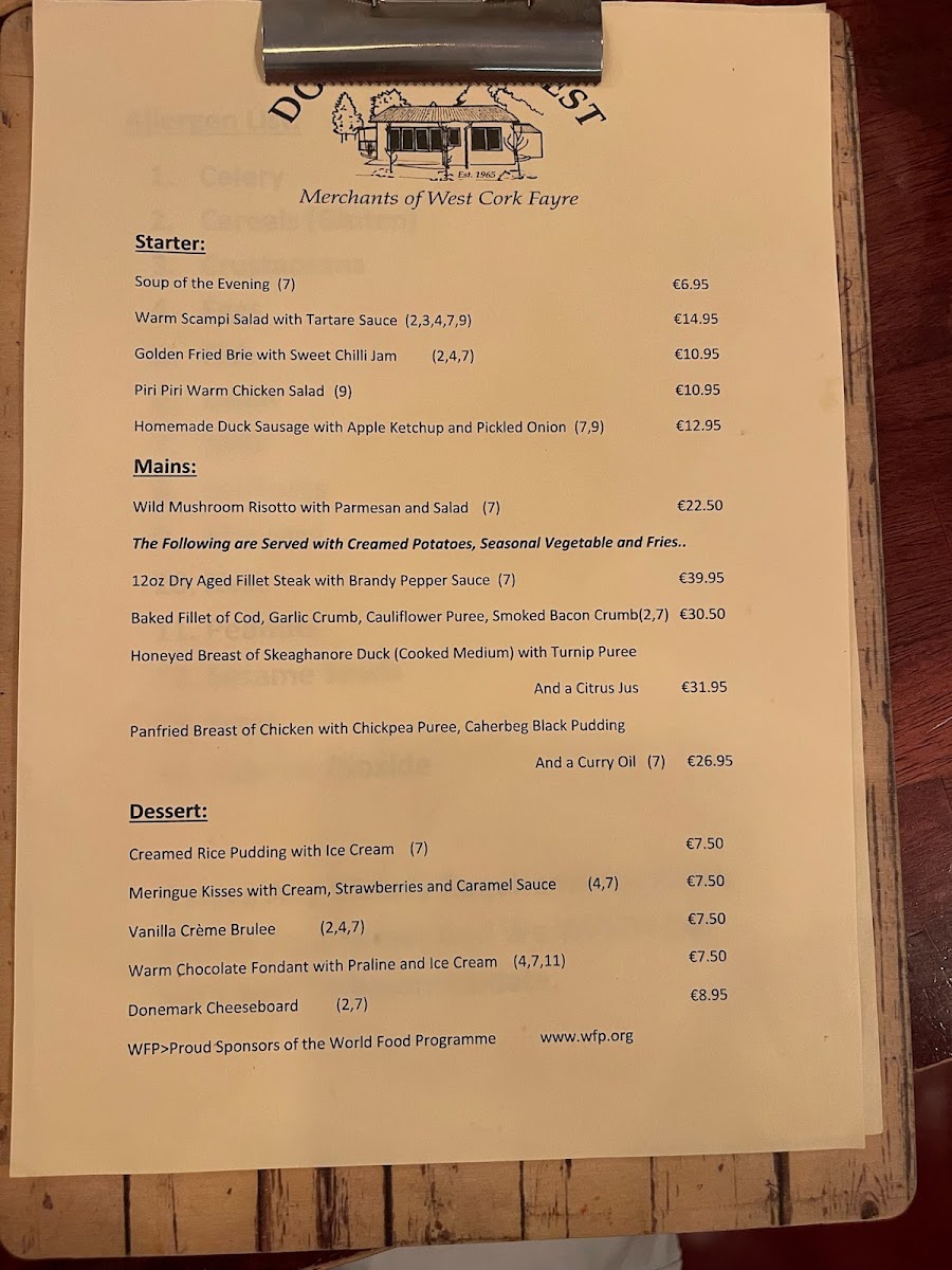 Menu Donemark West-3