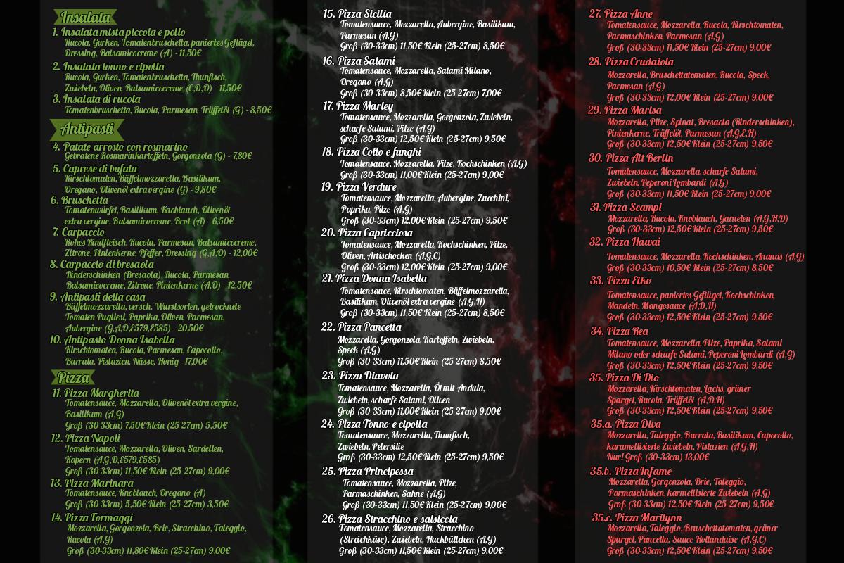 Menu Donna Isabella Pizzeria Pasewalk-3