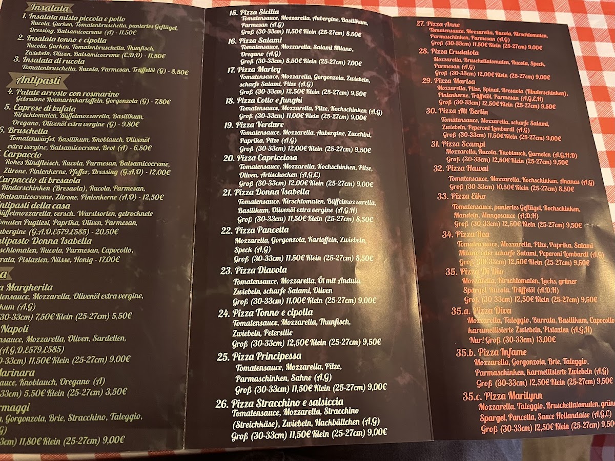 Menu Donna Isabella Pizzeria Pasewalk-5