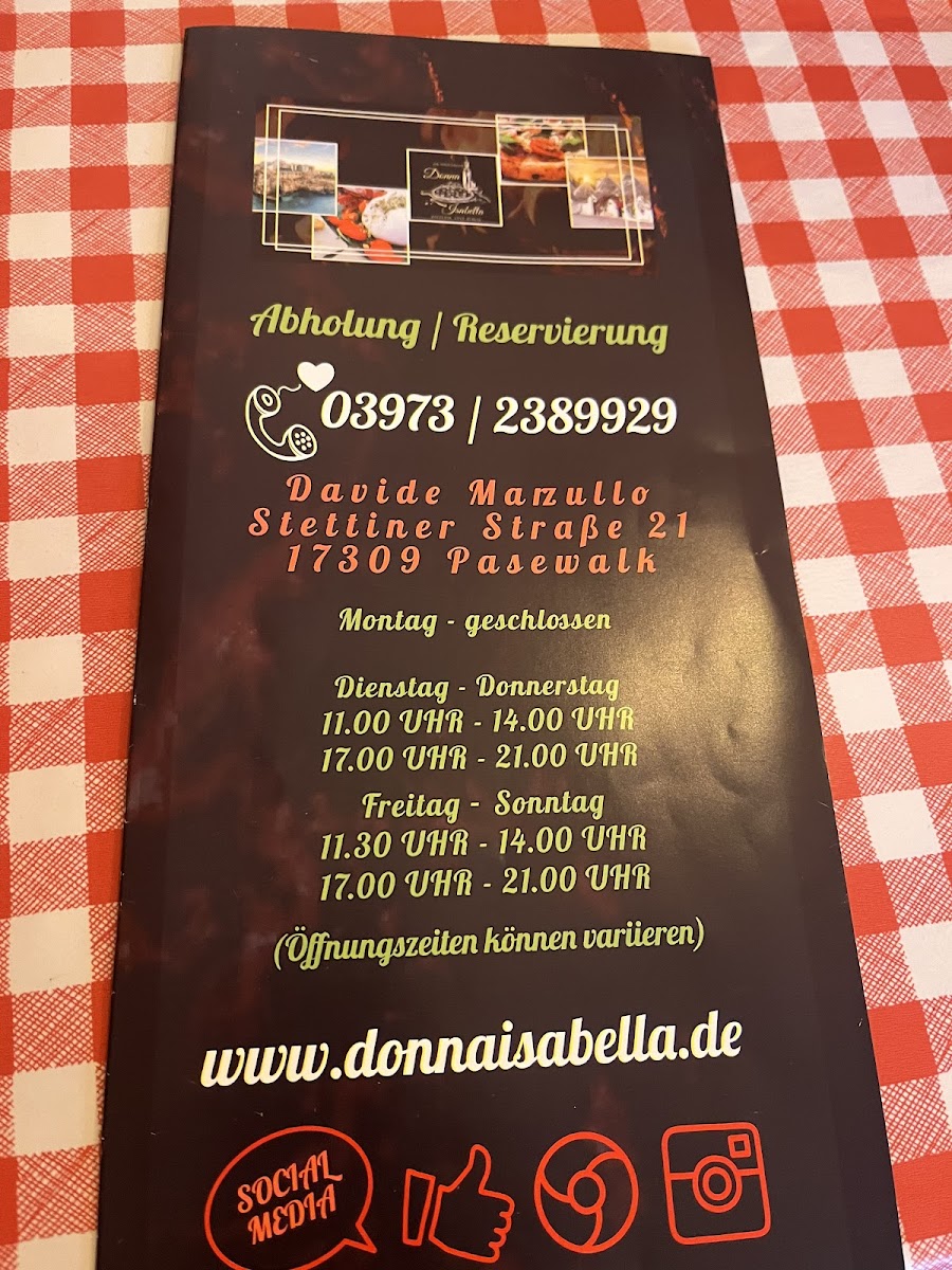 Menu Donna Isabella Pizzeria Pasewalk-6