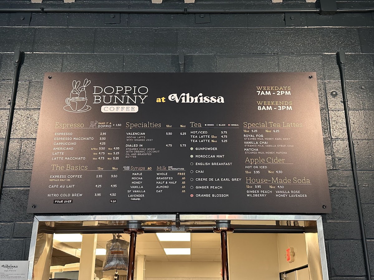 Menu Doppio Bunny Coffee - Winchester-4