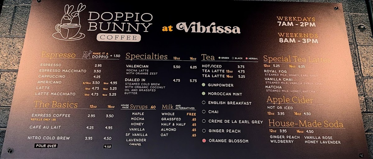 Menu Doppio Bunny Coffee - Winchester-6