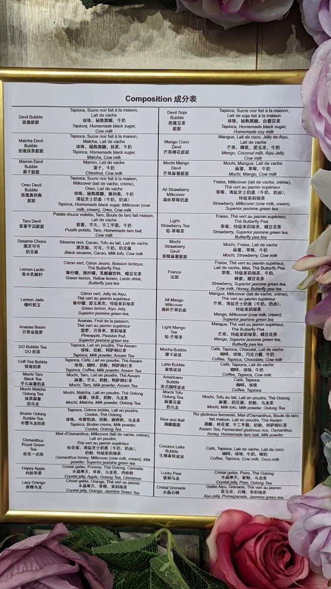 Menu Doriimu - Creative Tea & Coffee Master-1