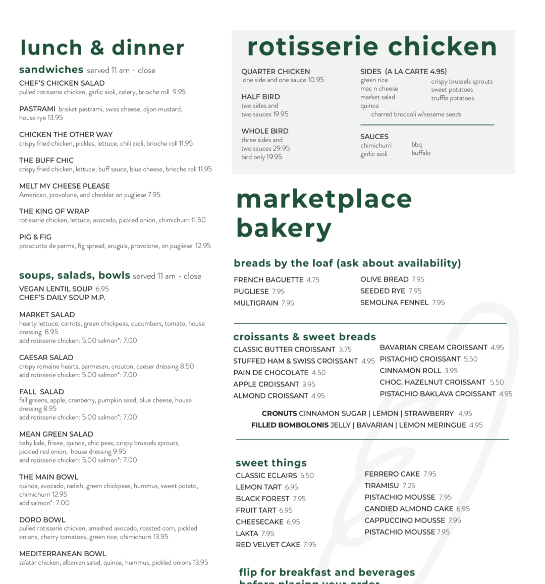 Menu Doro Marketplace - Wethersfield-5