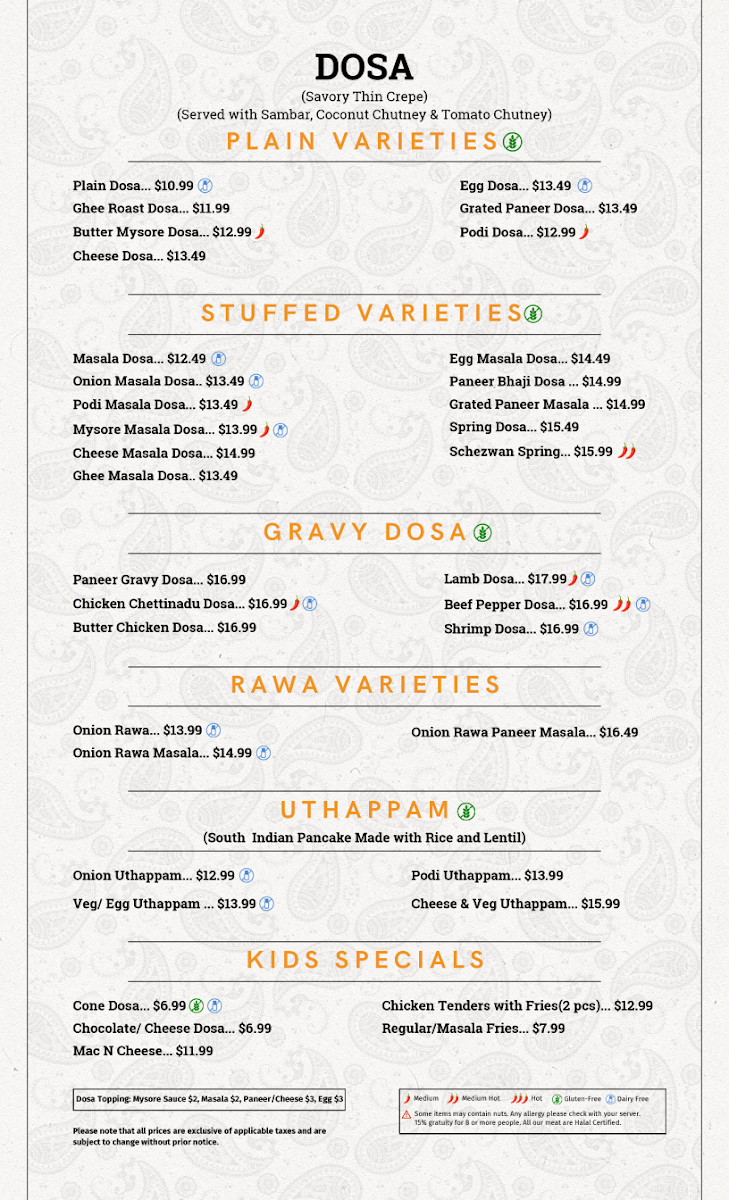 Menu Dosa Club Indian Kitchen & Bar-2