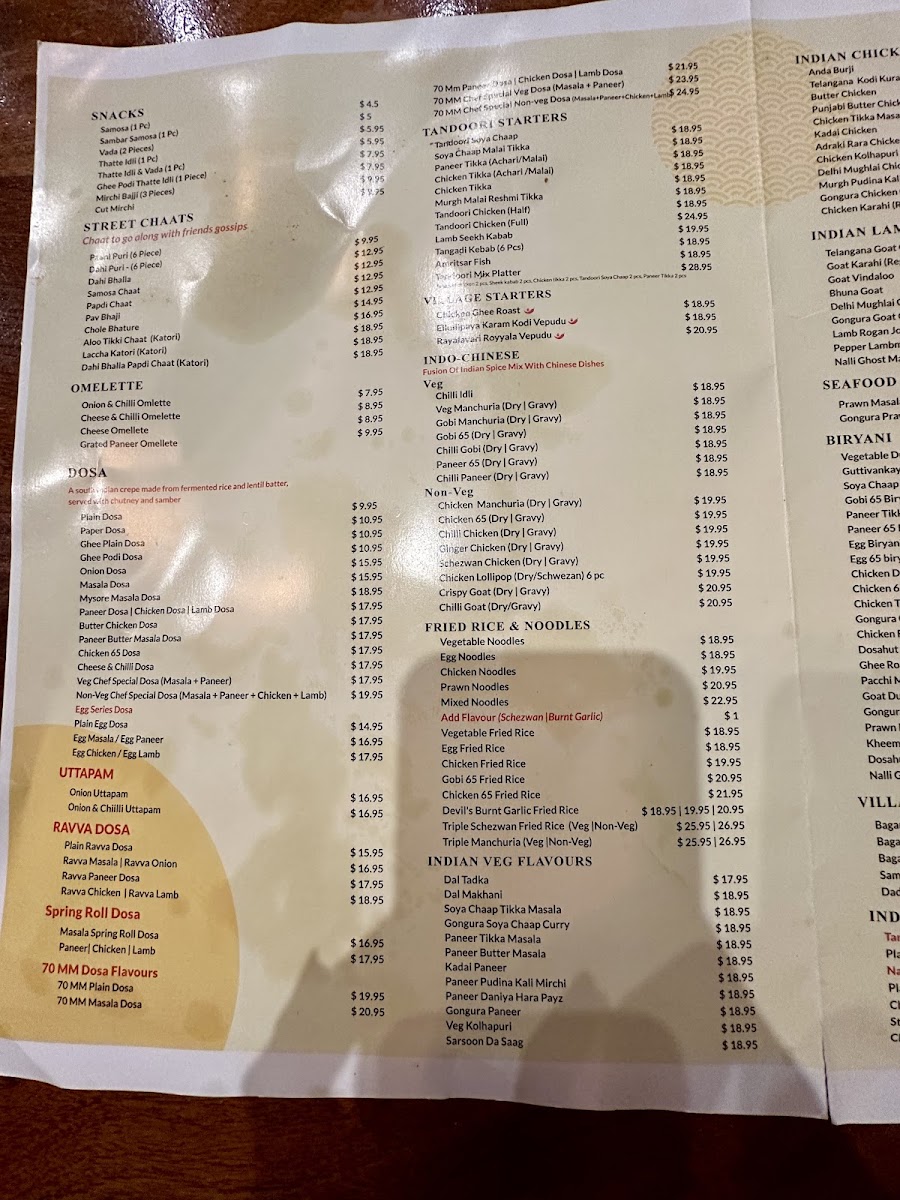Menu Dosa Hut Indian Restaurant Werribee-5