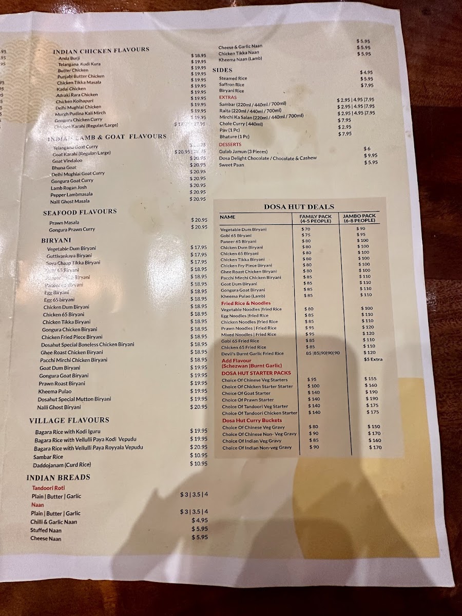 Menu Dosa Hut Indian Restaurant Werribee-6