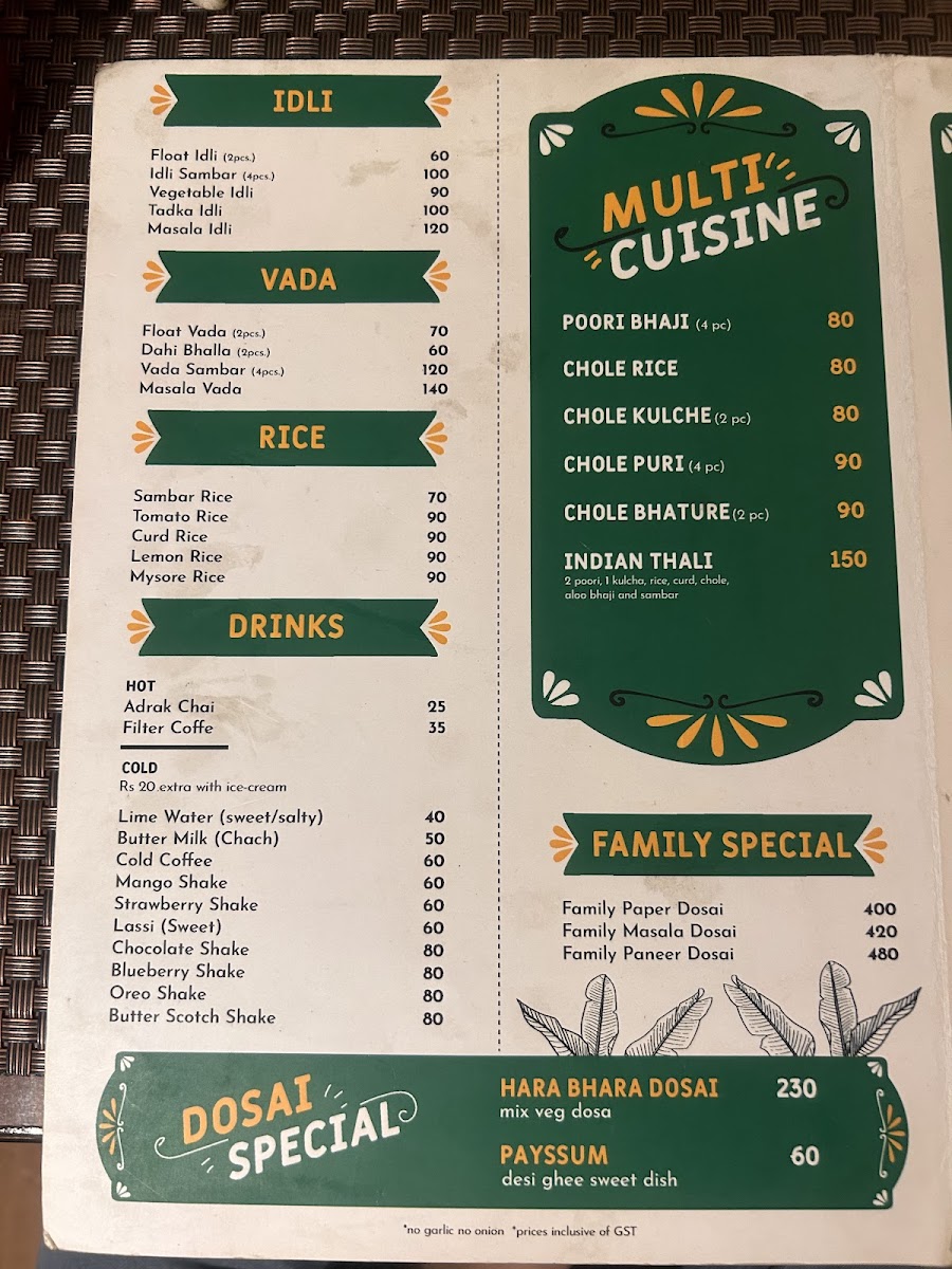 Menu Dosai A South Indian Restaurant-10
