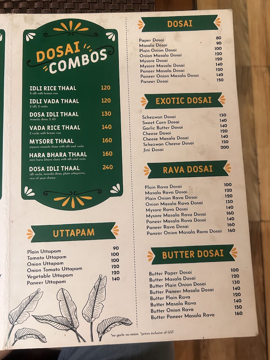 Menu Dosai A South Indian Restaurant-8