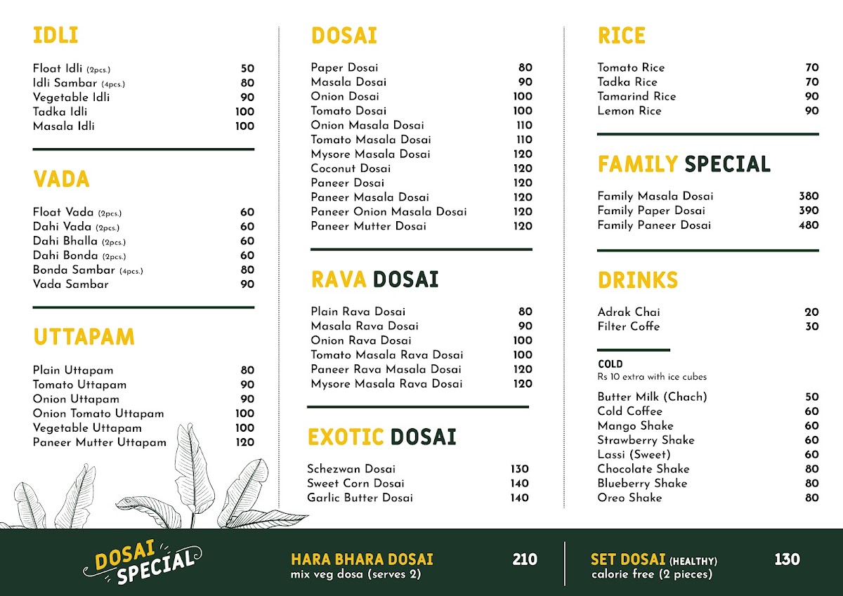 Menu Dosai A South Indian Restaurant-9