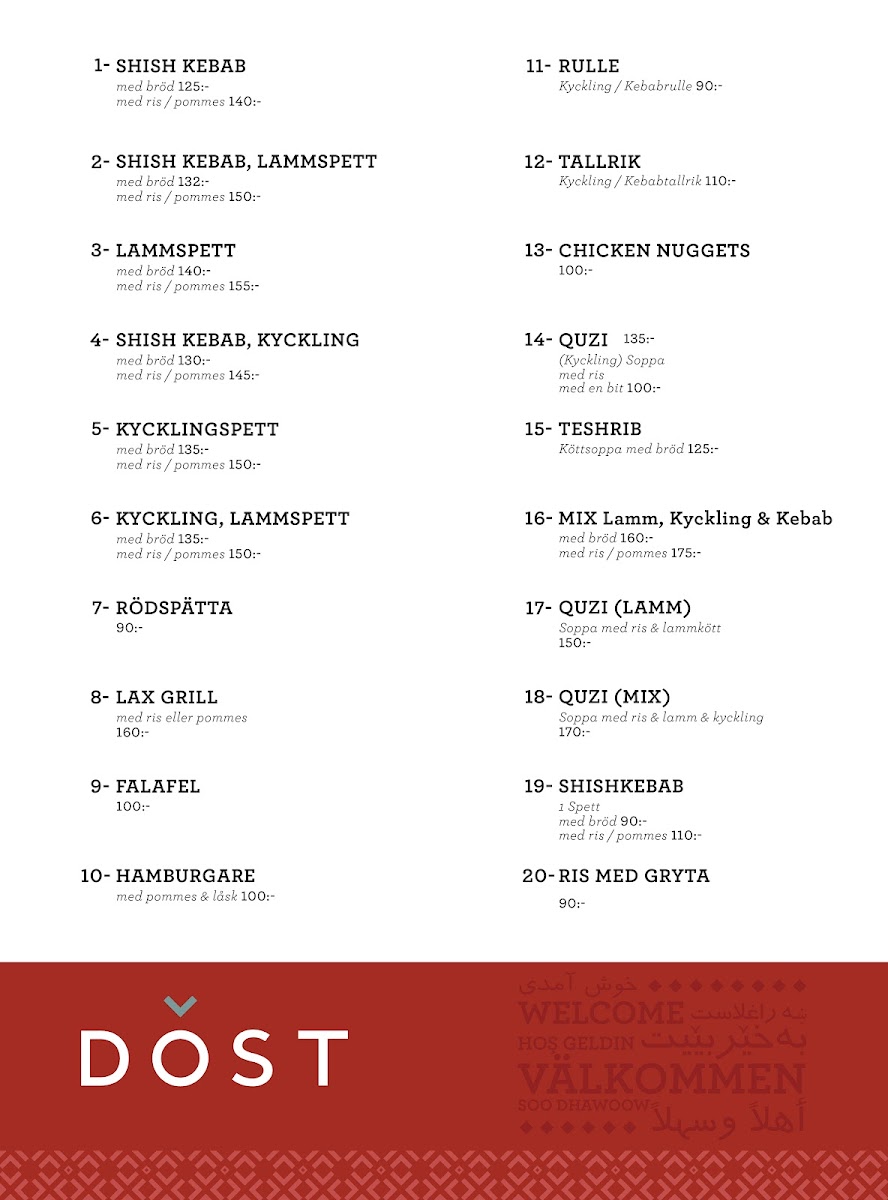Menu Dost Restaurang & Festvåning-2