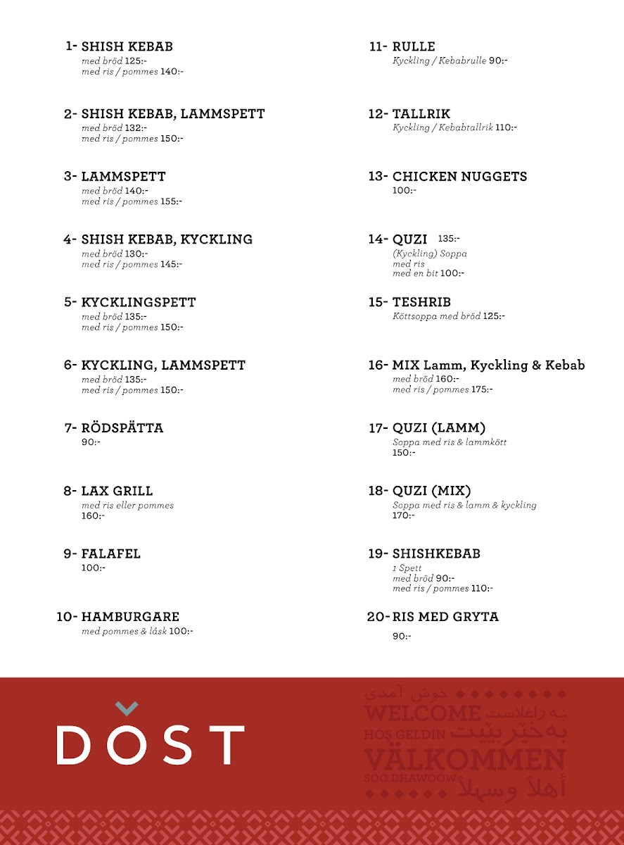 Menu Dost Restaurang & Festvåning-3