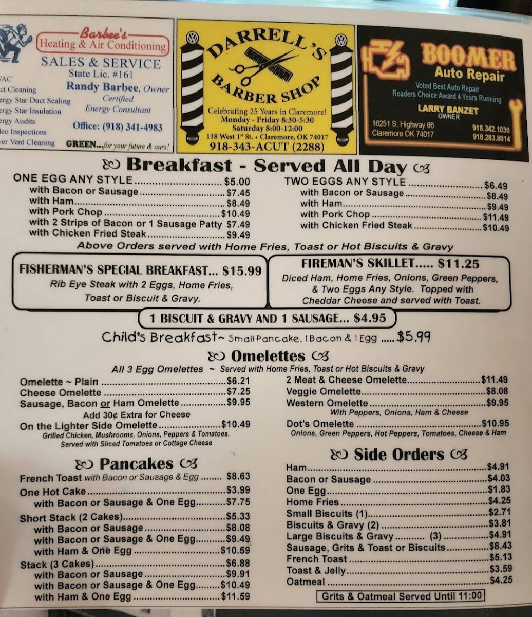 Menu Dot's Cafe-1