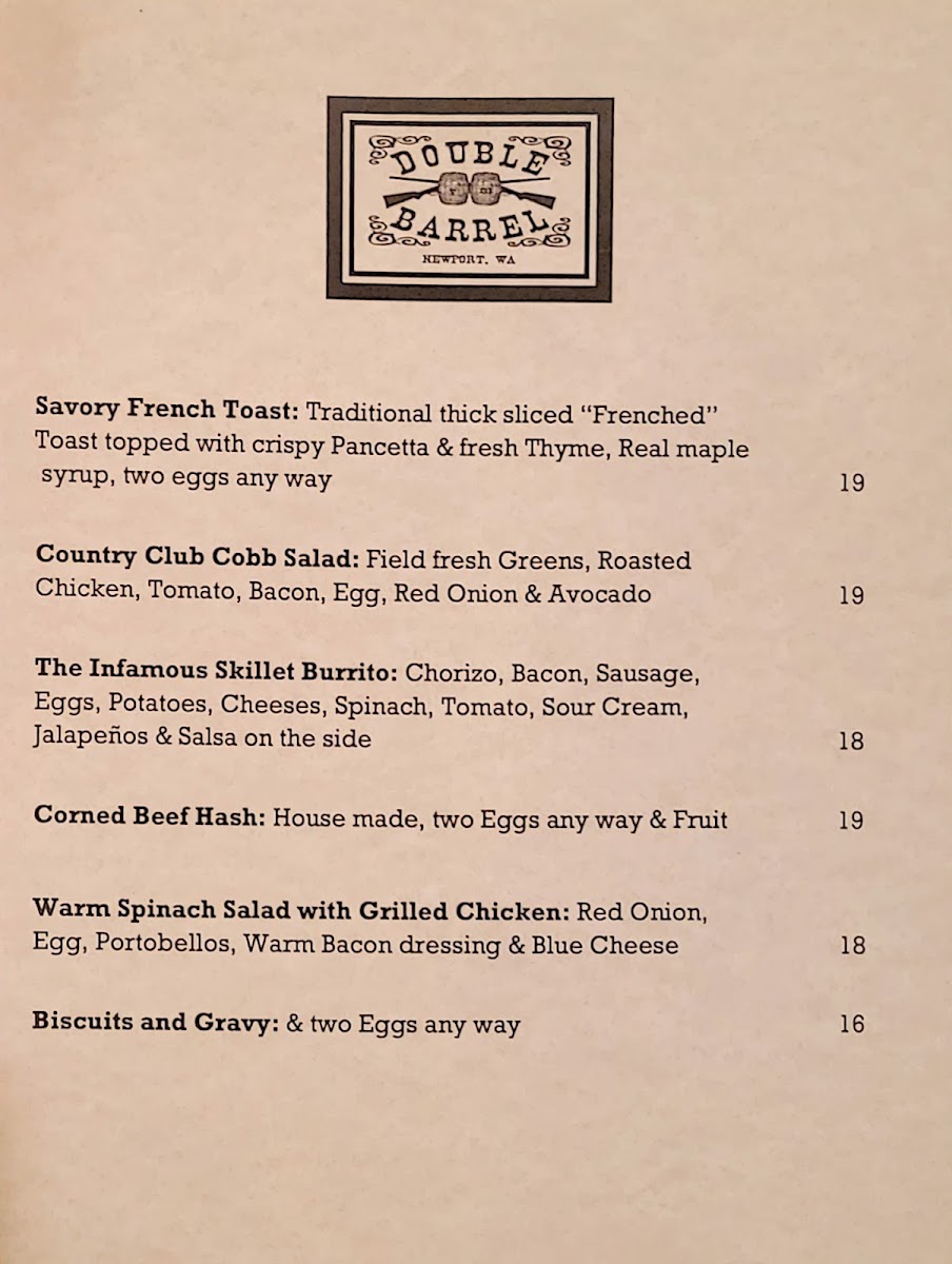 Menu Double Barrel Craft Kitchen And Taphouse-2