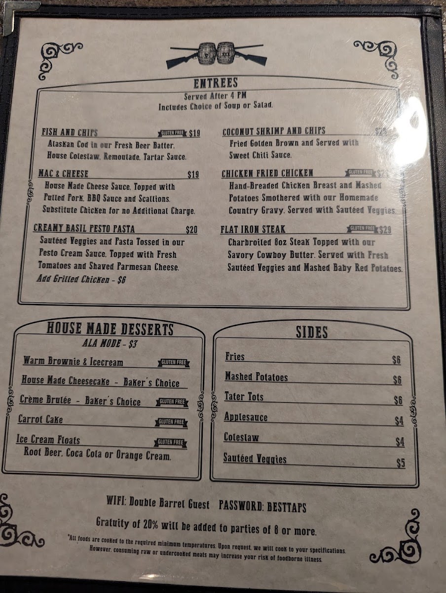 Menu Double Barrel Craft Kitchen And Taphouse-8