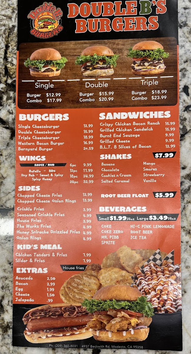 Menu Double B's Burgers-1
