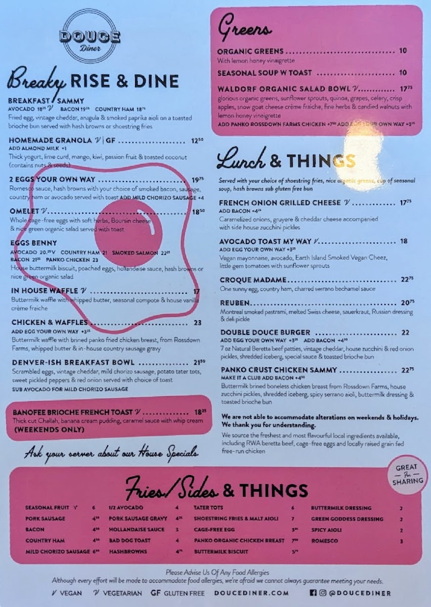 Menu Douce Diner-1