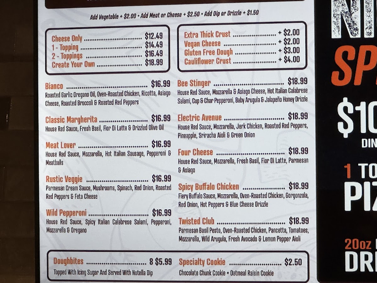 Menu Doughbox Wood Fired Pizza & Pasta - Brantford-1