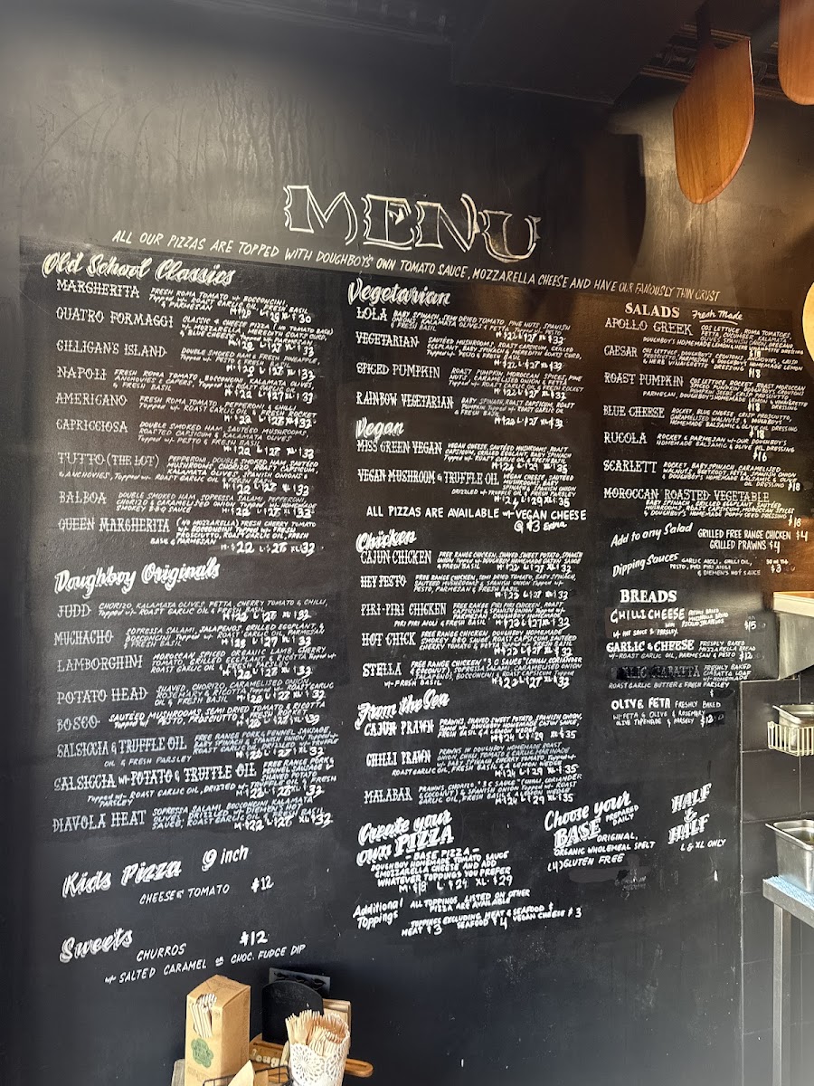 Menu Doughboy Pizza North Bondi-1