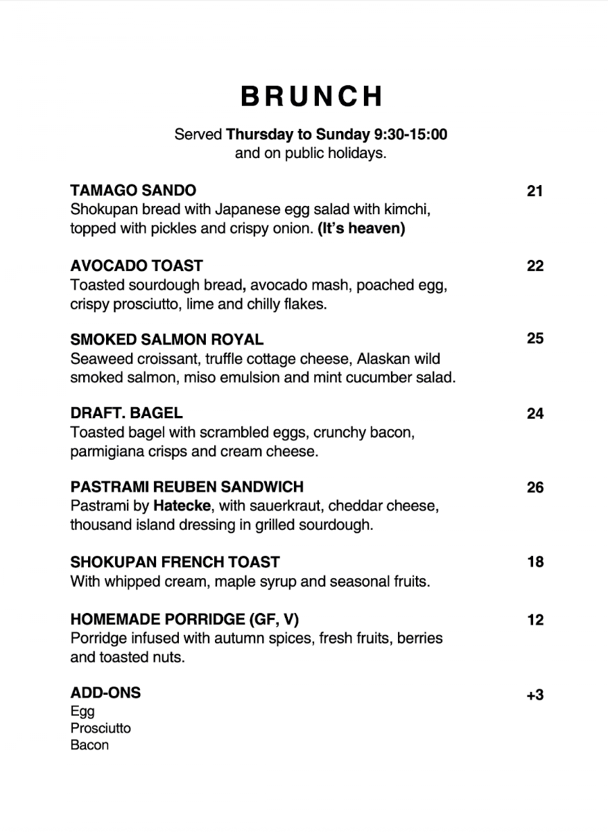 Menu Draft. Coffee | Zurich Coffee And Brunch-1