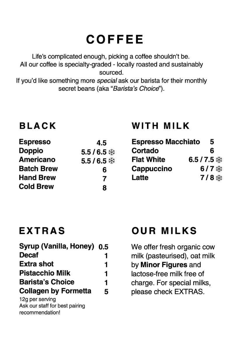 Menu Draft. Coffee | Zurich Coffee And Brunch-3