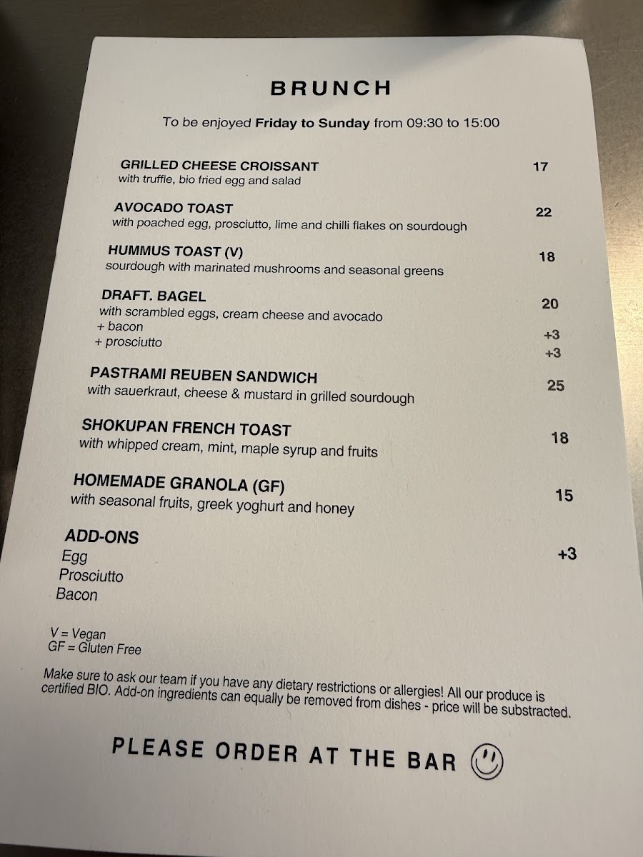 Menu Draft. Coffee | Zurich Coffee And Brunch-6