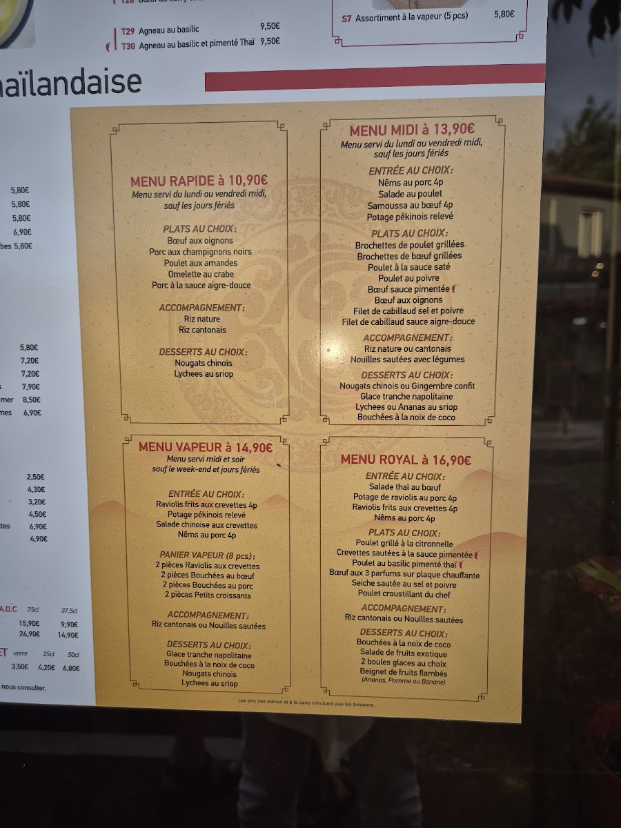 Menu Dragon De Chatou.-10
