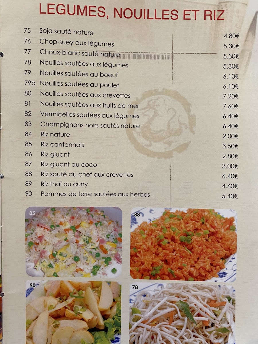 Menu Dragon De Chatou.-9