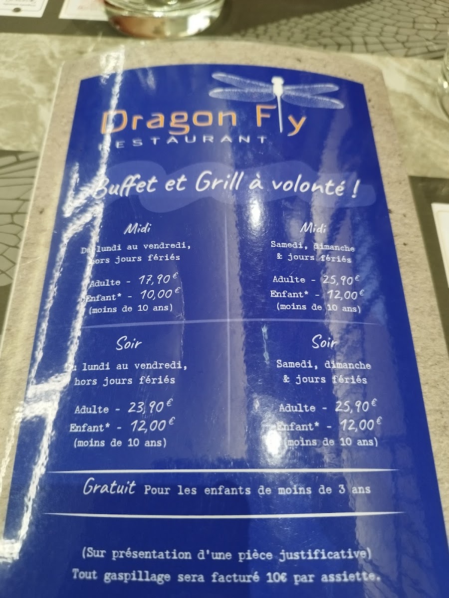 Menu Dragon Fly-8
