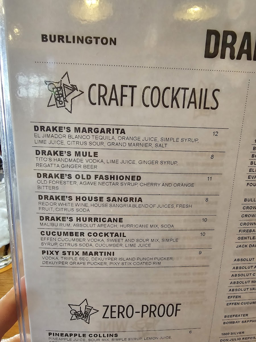 Menu Drake's Burlington-4