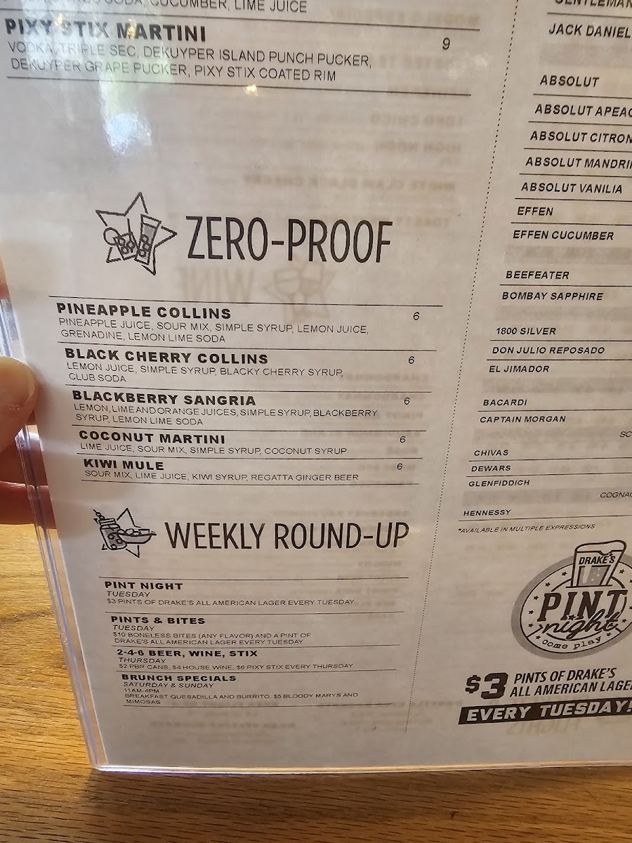 Menu Drake's Burlington-9