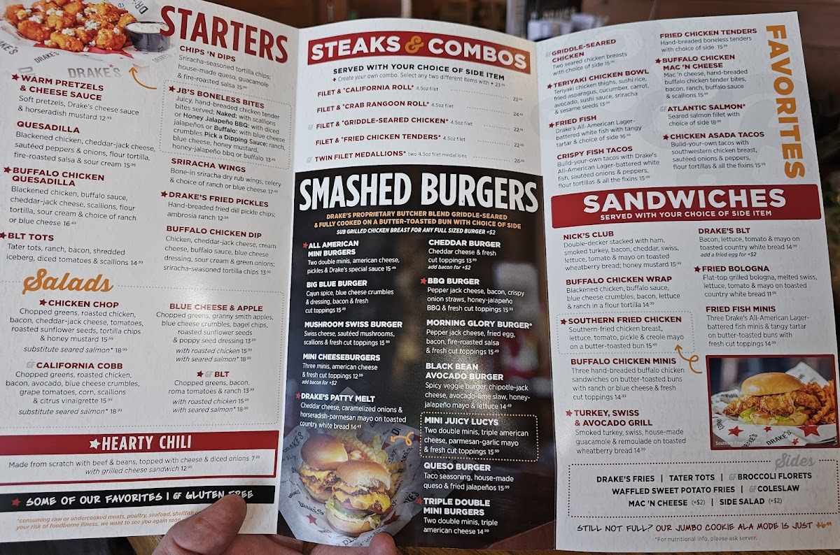 Menu Drake's Cool Springs-4