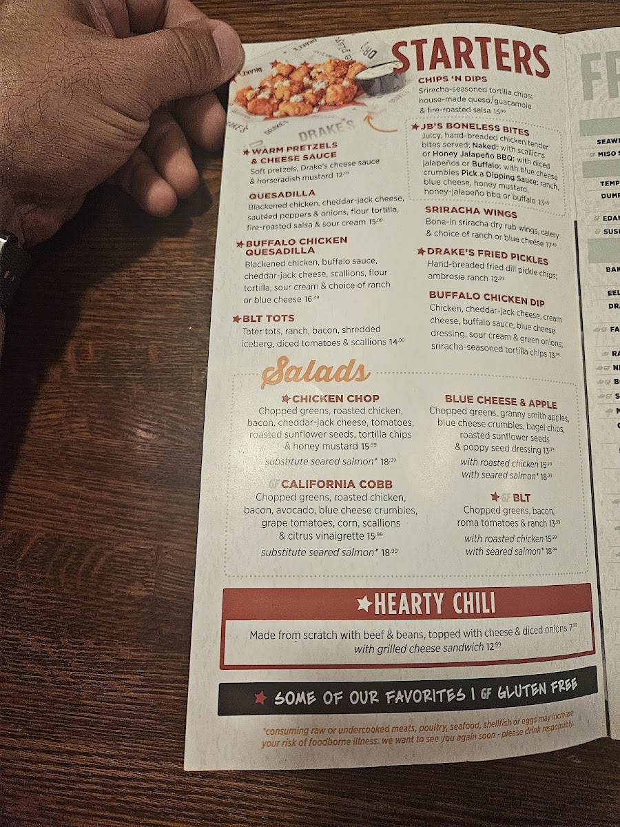 Menu Drake's Cool Springs-5