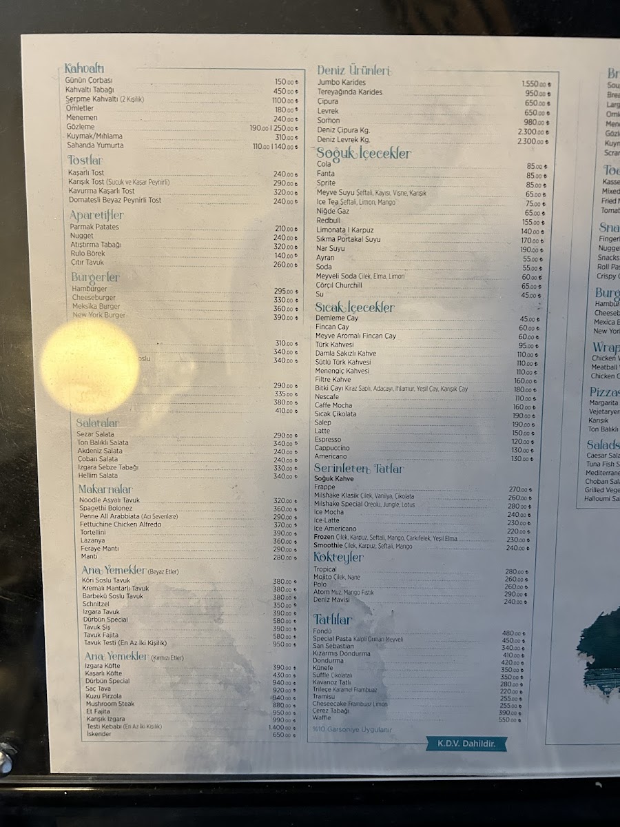 Menu Dürbün Cafe Restaurant-7