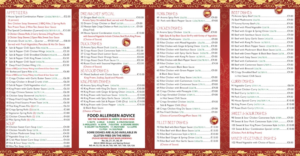 Menu Dream Chinese-1