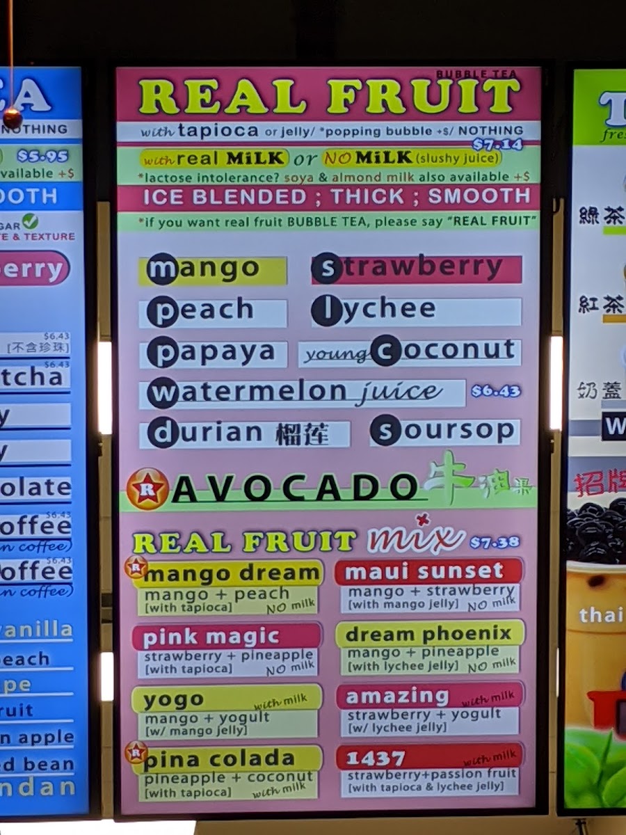Menu Dream Tea-1