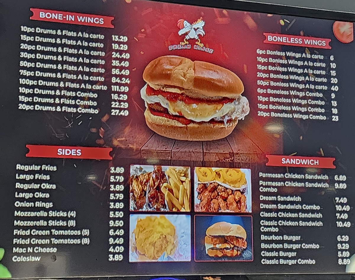 Menu Dream Wingz- Tiny Town-1