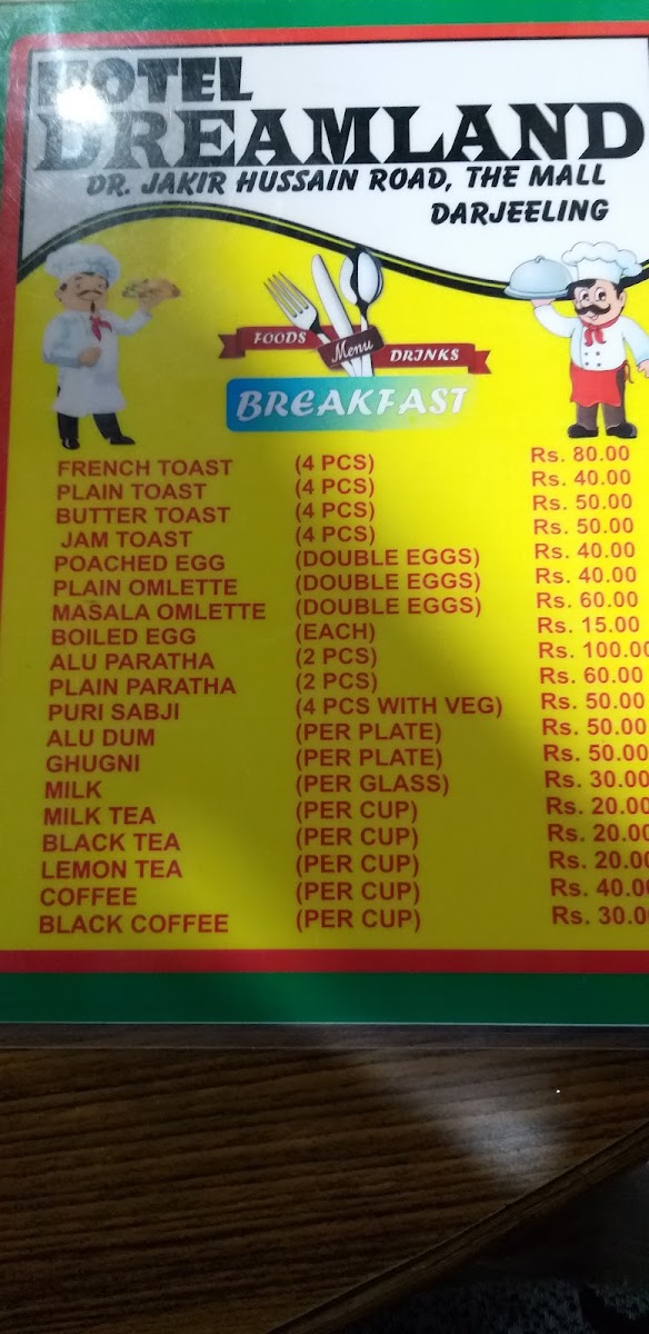 Menu Dreamland Hotel & Restaurant-5