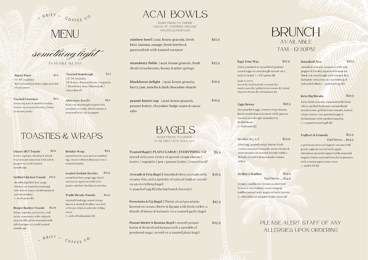 Menu Drift Coffee Company-1